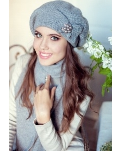 Комплект (шапка+шарф) Landre Серафима (серый)