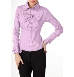 Сиреневая офисная блузка