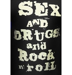 Мужская футболка Sex Drugs Rock-n-roll (Светится в темноте и ультрафиолете)