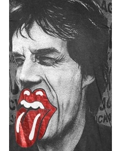 Серая мужская футболка Mick Jagger