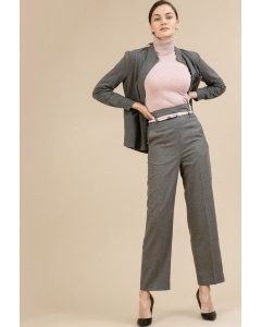 Серые брюки с завышенной талией Emka D119/asiya