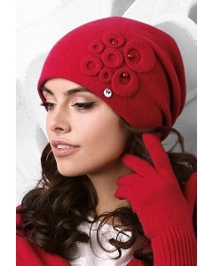 Красная женская шапка Kamea Nicea