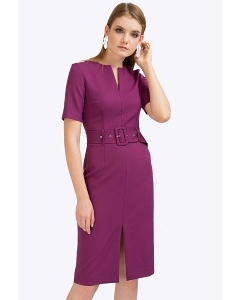 Фиолетовое платье с поясом Emka PL925/ivona
