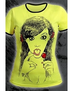Женская футболка лимонного цвета Chupa Chups