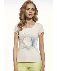 Женская футболка с принтом "Часы" Briana 8804