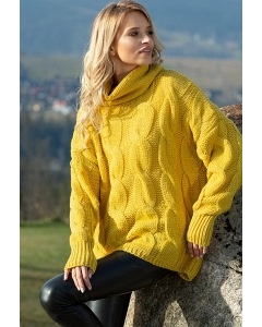 Жёлтый свитер оверсайз Fobya F616