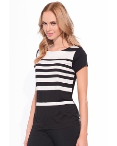 Женская чёрно-белая блузка Sunwear W20-3