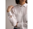 Белоснежная классическая офисная блуза Emka B2260/lotos