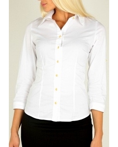 Белая женская рубашка Emka Fashion B1862-optik