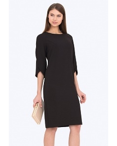 Чёрное платье миди с рукавом реглан Emka Fashion PL-562/premiera