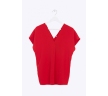 Красная блузка c V-образным вырезом сзади Emka B2402/flori