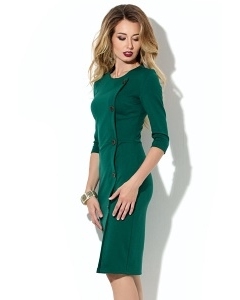 Платье-футляр зелёного цвета Donna Saggia DSP-192-44t