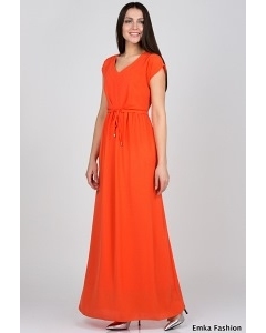 Яркое оранжевое платье Emka Fashion PL-414/agafya
