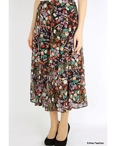 Длинная юбка с цветочным рисунком Emka Fashion 295-sida