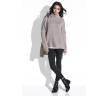 Купить свободный женский свитер коричневого цвета Fobya F455 в интернет-магазине
