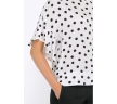 Белая блузка в чёрный горошек Emka B2305/swanky