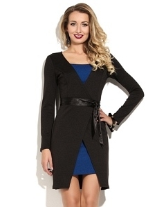 Эффектное черно-синее платье Donna Saggia DSP-172-37t