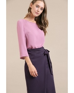 Фиолетовая юбка с запахом Emka S820/mirakul