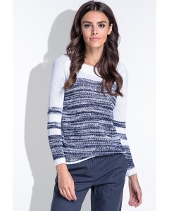 Женский свитер тёмно-синего цвет Fobya F432
