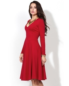 Красное трикотажное платье Donna Saggia DSP-216-29t