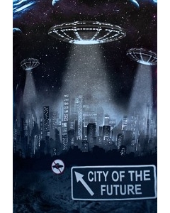 Мужская футболка City of the Future (Светится в темноте)