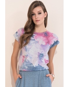 Летняя блузка с цветочным рисуном Zaps Frezja