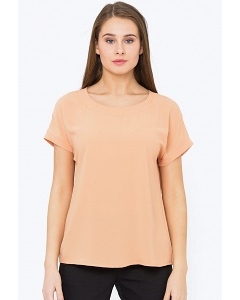Блузка прямого кроя персикового цвета Emka b 2245/mirinda