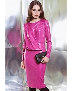 Розовое платье под кожу TopDesign premium PB3 20
