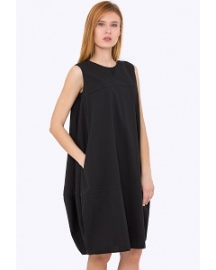 Чёрное платье-балон без рукавов Emka PL-628/naina