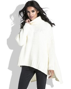 Тёплый женский свитер свободного кроя Fobya F455