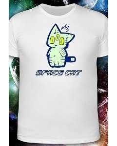 Мужская футболка-хамелеон Space Cat