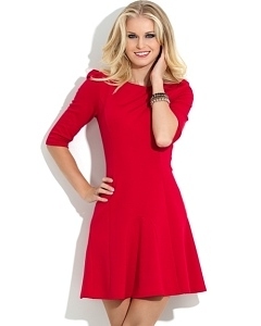Короткое красное платье Donna Saggia DSP-118-29t