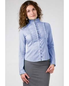 Офисная блузка голубого цвета Golub | Б271-1710