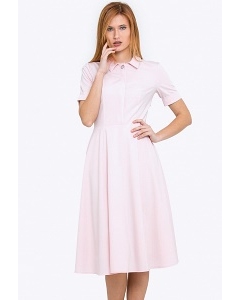 Розовое платье с рубашечным воротом Emka PL-572-1/djuana