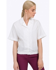 Белая блузка на широкой резинке Emka B2307/ronda
