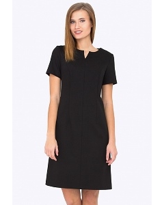 Чёрное платье с коротким рукавом Emka Fashion PL-591/milisa