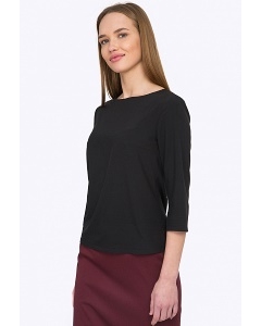 Лаконичная черная блуза Emka Fashion B2204/amouage