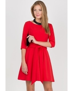 Летнее платье красного цвета Emka Fashion PL-411/joanna