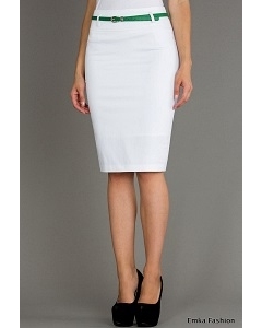 Юбка белого цвета Emka Fashion 202-florencia