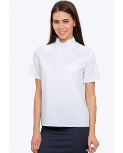 Белая блузка с коротким рукавом Emka b 2237/vonda