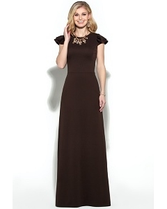 Платье в пол шоколадного цвета Donna Saggia DSP-221-70t