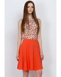 Яркая оранжевая летняя юбка Emka Fashion 606-safran