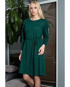 Зелёное трикотажное платье TopDesign B9 024