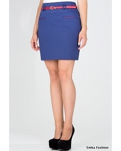 Короткая юбка синего цвета Emka Fashion 453-leida