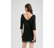 Платье черного цвета с кружевом по низу Emka PL732/blackberry