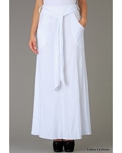 Длинная белая юбка Emka Fashion 366-lyon