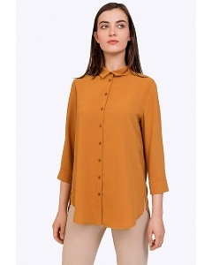 Лёгкая блузка цвета оранжевого топаза Emka B2198/samuila