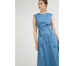 Платье-миди синего цвета без рукавов Emka PL613/neptune