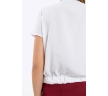 Женская блузка-бочонок белого цвета Emka B2378/araika
