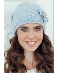 Женская шапка голубого цвета Landre Верона